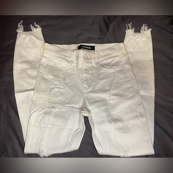 Express Mid-Rise Ankle Legging Jeans - Size 0R - Picture 3 of 9